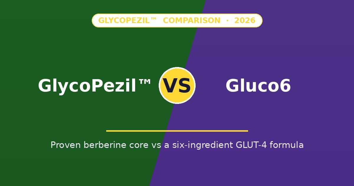 GlycoPezil vs Gluco6 blood sugar supplement comparison for 2026