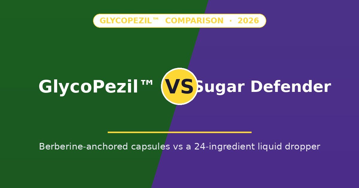 GlycoPezil vs Sugar Defender blood sugar supplement comparison for 2026